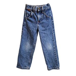 Vintage Rustler Boys Jeans Size 4 Distressed Western Cowboy Rodeo 100% Cotton